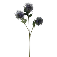 Buket Bunga Thistle Plastik Simulasi Tinggi Buatan Tangan untuk Dekorasi Bunga Pernikahan, Thanksgiving, Hari Valentine, Wisuda