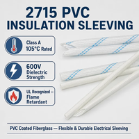 Tubo de PVC y Fibra de Vidrio CNC 2715 Personalizado, Aislamiento Eléctrico de Alto Voltaje 4KV, Tubo Espagueti para Cableado, Retardante de Llama