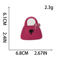 Vente en gros de patchs brodés personnalisés Y2K, thème rose assorti, badges thermocollants pour vestes, prêts à être expédiés