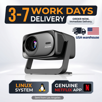 Projecteur vidéo intelligent 4K Full HD 1080P pour la maison, avec application NETFLIX authentique, haute luminosité, Google TV, Wifi, mini projecteur, jeux, projecteur intelligent 4K