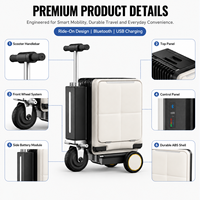 Vente en gros usine : Trottinette électrique 20 pouces de haute qualité, valise de sport avec serrure à code, Bluetooth et chargement USB, valise à roulettes