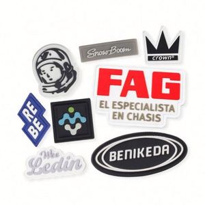 Étiquettes de vêtements personnalisées, gaufrées 3D, en PVC écologique, avec logo plié, pour chaussures, sacs, vêtements - Product Image 6