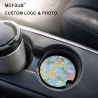 Supports de tasses de voiture vierges pour sublimation 70mm en MDF, logo personnalisé, certifiés CARB P2 REACH EN 71, OEM ODM MDFSUB