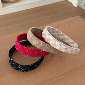 Bandeau tricoté vintage pour femme, accessoires pour cheveux en coton d'hiver, attache-cheveux antidérapante - Product Image 2