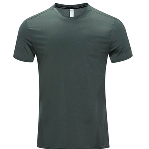 T-shirt d'été pour homme Evelyn, séchage rapide, en soie glacée, vêtement de sport et d'entraînement, coupe ample, col décontracté, jersey ODM, tissu 180g - Product Image 5