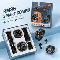 Jam Tangan Pintar XTAURI RM36 2 in 1 Dengan Earbud TWS Layar AMOLED 2.1 Panggilan BT Smartwatch Olahraga Luar Ruangan