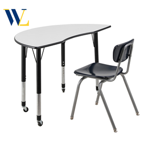 Juego de Mesa y Silla Ajustable de Estilo Simple con Superficie de Madera y Estructura Metálica para Uso Escolar, Muebles de Escritorio Pequeños, Nueva Llegada en Oferta - Product Image 3
