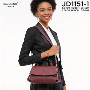 Sac à main et sac à bandoulière 2-en-1 de luxe en PU pour femme, collection <span class=keywords><strong>QAZA</strong></span> Factory OEM, avec blocs de couleur tendance, vente en gros pour dames - Product Image 2
