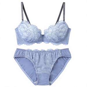 Sujetador de mujer sexy sin costuras con aros, transpirable y cómodo, con bordado floral de encaje, liso teñido, para venta al por mayor - Product Image 2