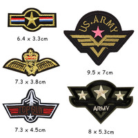 USA Emblème Top Brodé Applique Couture Vêtements Autocollants PVC Fer À Repasser Accessoires De Vêtement Badges Patches Coton Chenille Dentelle