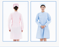 Tenues de travail médicales pour femmes grandes tailles, blouses d'infirmière à manches longues et courtes, gowns d'isolement jetables/réutilisables, blouses de laboratoire hospitalières