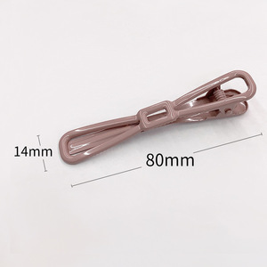 <b>Bow</b> Tie Hollow Duckbill Hair <b>Clip</b> 80x14mm Solid Color Daily Use Girly Bangs <b>Clip</b> - Product Image 3