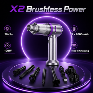 4-in-1 Handheld Cordless <b>Vacuum</b> Cleaner Air Duster Blower Inflator Deflator 20kPa Brushless 100W for Car Keyboard Home OEM ODM - Product Image 3