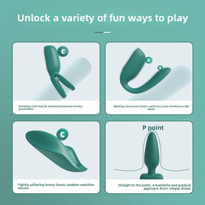 Set Telecomandato BlueRabbit in Quattro Pezzi, Dispositivo per il Piacere Femminile, Plug Anale, Anello di Bloccaggio Maschile, Dispositivo Indossabile per la Masturbazione Femminile - Product Image 4