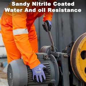 Gants de travail de sécurité anti-coupure ANSI A4 TDM <span class=keywords><strong>D</strong></span> avec écran tactile enduit de mousse de nitrile Gants résistants aux coupures de dextérité de niveau 5 - Product Image 2