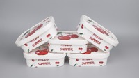 Ensaladera Rectangular de Papel con Tapa, Contenedor Personalizado de Comida Rápida para Llevar, Ensaladera de Papel Ecológico Desechable