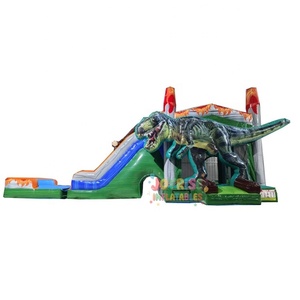 Joyrise JC-40 Jurassic Thế Giới 3D T-Rex 33ft PVC Lâu Đài Bơm Hơi Trẻ em' Lớn Khủng Long Nhà Bị Trả Lại Có Thể Tháo Rời Trượt Hồ Bơi 500Kg - Product Image 1