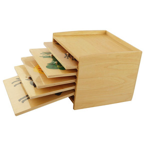 Bo003 nhà máy và động vật Montessori Câu Đố bán buôn Montessori Vật liệu Nhà cung cấp bằng gỗ Đồ chơi giáo dục cho trẻ em học tập - Product Image 2
