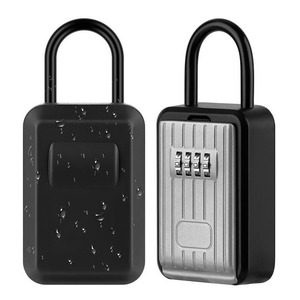 Cerradura de combinación de <span class=keywords><strong>4</strong></span> dígitos OEM personalizada, cerradura en forma de U abierta doble desmontable para interiores y exteriores, caja de seguridad para almacenamiento de llaves - Product Image 1