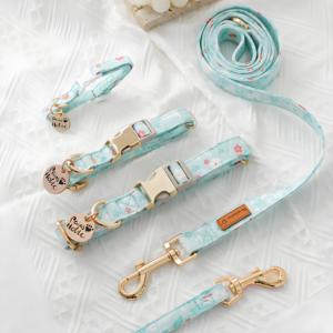 Chic mode impression doux mode coton confortable personnalisé chien laisse personnalisé accessoire moderne pour les promenades en gros OEM ODM - Product Image 2