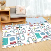 Водонепроницаемый двусторонний декоративный детский игровой коврик-пазл, пенный коврик для малышей