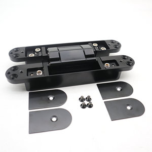 177x28 Matte Black Heavy-Duty Invisible <strong>Concealed</strong> <strong>Hinge</strong> 3D Adjustable 180 Degree Hidden <strong>Hinge</strong> for Wooden Doors - Product Image 2