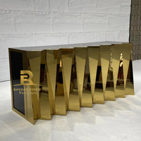 Bar pliant en acier inoxydable, bar portable, mobilier de location pour événements