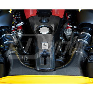 Caja de aire del compartimento del motor estilo Caprist con fibra de carbono visible para Ferrari 488 GTB 2015-2018 - Product Image 3