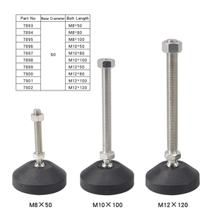Trung Quốc Nhà sản xuất tùy chỉnh RoHS 7896 60D M10 * 50/80/100 chân núi san lấp mặt bằng bàn chân với thép không gỉ M6 M8 M10 M12 M16 - Product Image 5