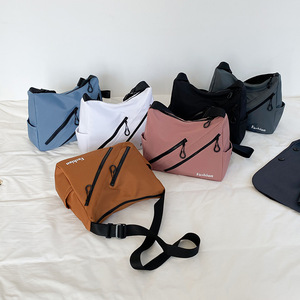 แฟชั่นกระเป๋าสะพายข้างสไตล์มินิมอลสำหรับผู้หญิงสีชมพูความจุขนาดใหญ่กระเป๋าสะพายซิปทนทานใช้ทุกวันเดินทางท่องเที่ยว - Product Image 3