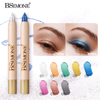 Crayon Fard à Paupières et Illuminateur Effet Soie Pailleté Imperméable Longue Tenue 8 Teintes OEM ODM Marque Privée Logo Personnalisé Vente en Gros