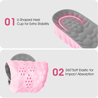 Semelles intérieures 4D en mousse à mémoire de forme pour l'augmentation de la taille, personnalisables OEM, confort sportif, absorbant les chocs, à découper sur mesure pour hommes et femmes