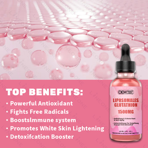 Oem liposomal <span class=keywords><strong>Glutathione</strong></span> 1500mg chất lỏng uống cồn giảm tập trung chất chống oxy hóa cho người lớn não gan cai nghiện trẻ sơ sinh - Product Image 3