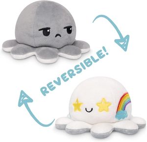 2025 la vendita calda su misura di polpo reversibile creatura marina soffici divertenti <span class=keywords><strong>personaggi</strong></span> dei cartoni animati giocattoli di peluche per bambini - Product Image 2