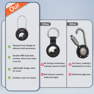 Khóa xe đạp có khe cắm AirTag, tìm kiếm xe đạp của tôi, khóa xe đạp điện, vali, chống thất lạc, khóa <span class=keywords><strong>Bluetooth</strong></span> định vị - Product Image 2