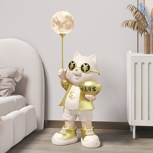 Trang trí nội thất may mắn mèo trang trí phòng khách phòng ngủ sàn lớn âm lịch đèn - Product Image 6