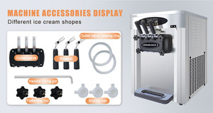 Bán buôn 25-28l/h thương mại bảng Top <span class=keywords><strong>Ice</strong></span> Creme máy 3 hương vị kinh doanh nhỏ Máy làm kem - Product Image 6