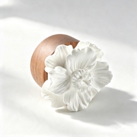 Diffuseur de parfum d'ambiance en cire dure parfumée aux fleurs, fait main, à base de bois, pour huiles essentielles