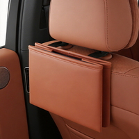 Organisateur de voiture en cuir pliable à suspendre au dossier de siège, sac poubelle YECAI avec fermeture, rangement universel pour véhicule