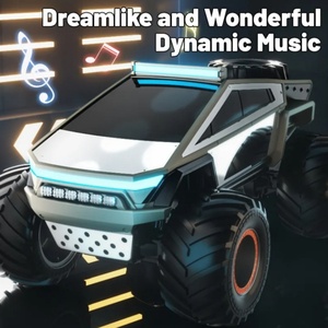 Voiture de course électrique Cybertruck en alliage SJY-Q202, 4 canaux, prête à l'emploi, tout-terrain, jouet RC, télécommande, câble USB, lumières - Product Image 5