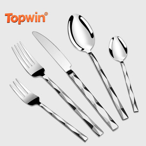 Topwin Luxury Design Diamond Shaped Handle Mirror Polish Sustainable Stainless Steel Cutlery <b>Set</b> - Product Image 1