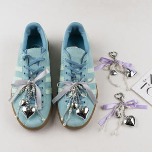 WEGOODZF bolso de alta gama dulce DIY con cuentas a mano amor perla PVC encaje volante arco desmontable zapato encanto <span class=keywords><strong>para</strong></span> <span class=keywords><strong>zapatillas</strong></span> deportivas botón - Product Image 5