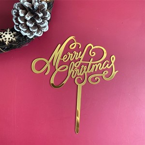 Adornos acrílicos de doble capa para pasteles navideños con diseño de muñeco de nieve y reno, con temática de miel y dulzura. - Product Image 5