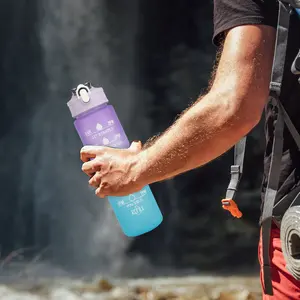 Set da 3 Borracce Motivazionali Gloway da 300ml, 750ml, 2000ml in Plastica Senza BPA con Indicatore Orario per <span class=keywords><strong>Sport</strong></span> all'Aperto o Palestra - Product Image 6