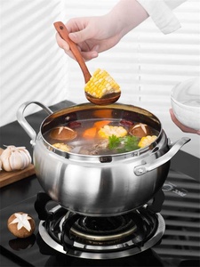 Pentola in acciaio inossidabile fornello a induzione pentola a Gas pentola cucina casa pentole da cucina pentole da cucina 6L - Product Image 3