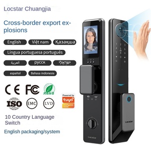 3D Smart Door Lock OLED Display Fingerprint Face Reconhecimento Android Operado Monitoramento Doméstico Bloqueio De Código Eletrônico Automático - Product Image 4