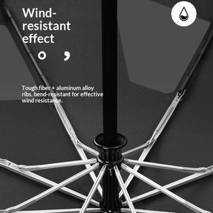 ร่มพับสามตอน พับง่าย ร่มพับได้อิสระ ร่มธุรกิจแบบมีเมมโมรี่สำหรับผู้ชาย ผู้ผลิตขายส่ง รับพิมพ์โลโก้ - Product Image 5