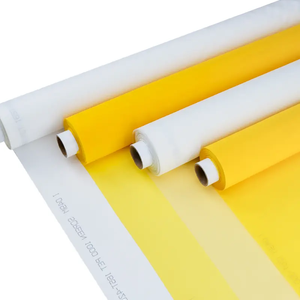 Rouleaux de maille en polyester blanc et jaune jusqu'à <span class=keywords><strong>65</strong></span> <span class=keywords><strong>pouces</strong></span> de <span class=keywords><strong>largeur</strong></span>, longueurs personnalisées pour impression grand format - Product Image 1
