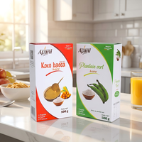 Emballage de boîte de céréales imprimé sur mesure, carton en papier couché en couleurs pour les boîtes de céréales de petit-déjeuner, boîtes de farine de blé pour la vente au détail avec logo