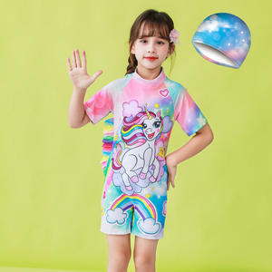 Su sporları güneş koruma kısa kollu döküntü Guard 12 yaşındaki kız mayo çocuklar mayo - Product Image 5